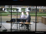 Simon from TVG and GM Jim Miller at Hawthorne Racecourse
